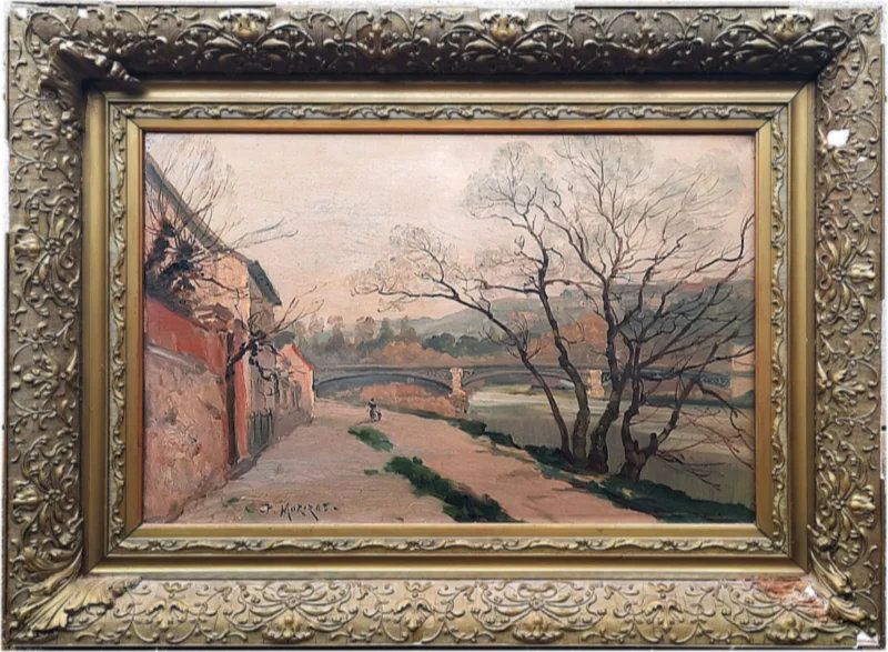 Painting: View of the banks of the Oise