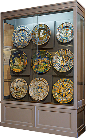 Installation of the majolica tiles