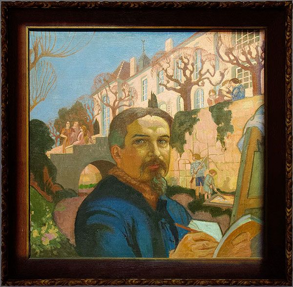 Toile Maurice Denis devant sa maison