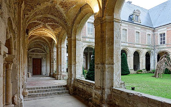 Cloister of Saint-Michel Abbey in Thiérache