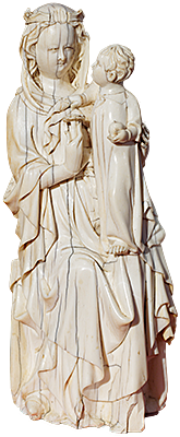 Vierge à l'enfant en ivoire